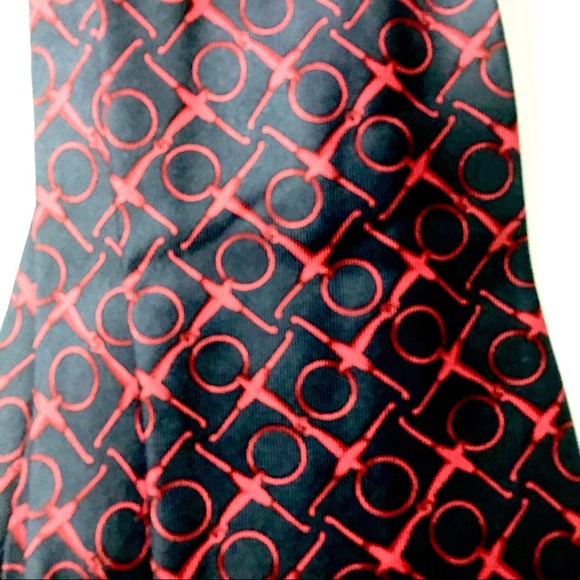 Gucci Navy Red Horse Bit Silk Print Tie Italy - Picture 3 of 5